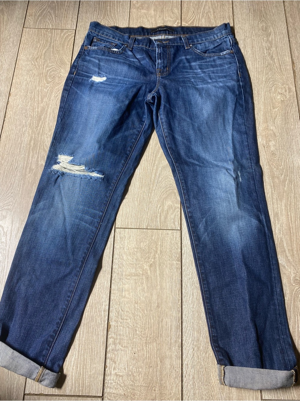 J Brand Aidan Mid-Rise Distressed Boyfriend Jeans Wash Size 28